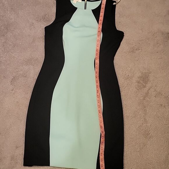 Boston Proper Black and Mint Sheath Dress Sz 10 - Picture 8 of 13